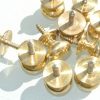 10 very small screw KNOBS pulls handles antique solid heavy brass drawer knob 19 mm