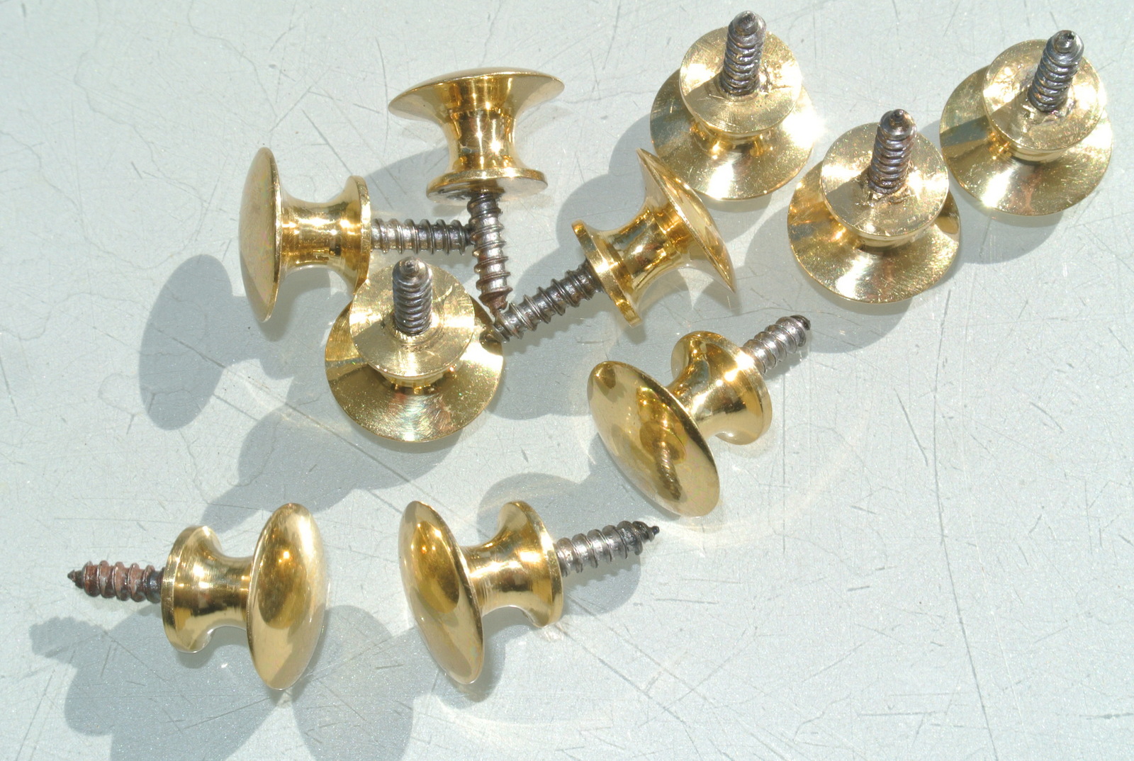 10 very TINY screw KNOBS pulls handles antique solid heavy brass drawer knob  15 mm – Watson Brass – Javanese Handicrafts & Accessories