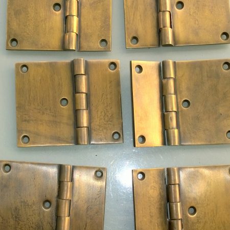 2 solid brass Large Lift Off Door Box Hinges Pin Vintage Style Solid cast aged Brass 24 cm 9.1.2 inches left and right cabinet French style