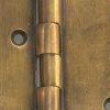 6 cast hinges vintage age style solid Brass DOOR BOX restoration heavy 3" screws
