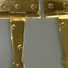 6 POLISHED small hinges vintage aged style solid Brass DOOR BOX restoration heavy 4"