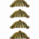 4 Solid Brass Shell Cup Drawer Pull Handles 2942 – 4" Vintage Cabinet Cup Pulls – Heavy Cast Brass