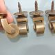 4 screw castor chair table wheel solid brass 1.3/4 "high castors old style loo