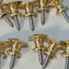 TINY screw KNOBS pulls handles antique solid heavy brass drawer knob 15 mm