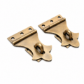 2 Small Vintage Brass Hasp & Staple Latch 3 Box Catch Antique Chest Door Lock 80mm