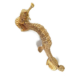 Large SEAHORSE Solid Brass Door Pull Handle Old Style House Heavy Aged Vintage 13"