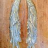 2 ANGEL WING hollow brass door PULL old style polished house PULL handle 33cm