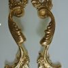 d brass heavy pulls handles DOOR antique solid brass vintage french style 11" old replace