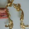 d brass heavy pulls handles DOOR antique solid brass vintage french style 11" old replace