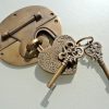 heavy HASP & STAPLE love heart engraved Padlock & KEY included WORKS 5" OVAL catch latch