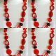 4 Resin necklace RUBY RED hand made stunning fashion jewellery bead NEW light