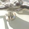 PAIR large right MERMAID solid brass door PULL heavy handle 15" SILVER L & R