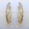 ANGEL WING hollow brass door PULL old style polished house PULL handle 33cm wings natural