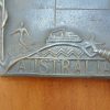Australia tray solid brass deco australiana repo states collect vintage style surfing aboriginal kangaroo