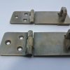 2 small box catch hasp latch aged real brass old style house DOOR heavy rectangle solid brass Antique Vintage style Lock hand made padlock