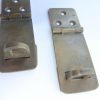 2 small box catch hasp latch aged real brass old style house DOOR heavy rectangle solid brass Antique Vintage style Lock hand made padlock