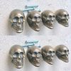 8 small Skull Drawer 2cm Gothic Finger Pull Solid Brass 1.3/4" solid heavy brass old style screws antiques hand made cabinet kitchen knob