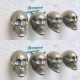 8 small Skull Drawer 2cm Gothic Finger Pull Solid Brass 1.3/4" solid heavy brass old style screws antiques hand made cabinet kitchen knob