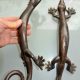 2 Large GECKO solid pure brass door antique old style house PULLS handles 16 "