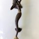 skinny MERMAID 35 cm solid brass door PULL old style heavy house PULL handle 13" aged brass BRONZE PATINA