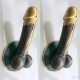 2 large penis 23 cm DOOR PULL or HOOK hand made brass 9 " handle phallus hook brass bronze patina (Copy)