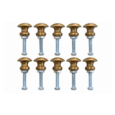 10 x Solid Brass Tiny Drawer Knobs 15mm Watson 2124F Polished Antique Style