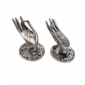 2 Small Brass Hand Pull Handles Pair Vintage Aged Style Buddha Hand Door Knobs Cabinet Pulls Hooks