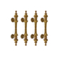 4 Solid Brass Door Pull Handles 12" Vintage Aged Spun Brass Light Weight Patina Door Handles
