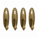 4 Oval Drop Pull Handles – Solid Brass 4 Vintage Keyhole Style Cabinet Drawer Pulls with Backplates – Code 6929