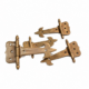 4 Small Hinges Vintage Aged Style Watson 45L Solid Brass Door Box Cabinet Restoration Heavy 5