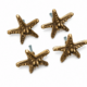 4 Small Solid Brass Starfish Knobs – Nautical Beach Style Cabinet & Drawer Handles 70mm