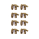 8 Solid Brass Box Latch Catches 50mm Antique Vintage Jewellery Cabinet Hasp Locks Set of 8