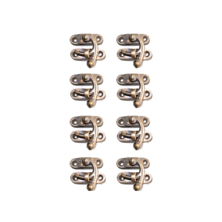 8 sets Solid Brass Box Latch Catches 40mm Vintage Antique Jewellery Box Locks