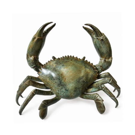 Amazing Large Mud Crab Statue – Solid Brass (36 cm 15” Wide)