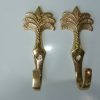 8 polished 4" PINEAPPLE COAT HOOKS 10 cm small solid brass antiques vintage old style 100mm hook
