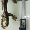 small heavy GECKO DOOR PULL 23 cm aged hollow solid pure brass vintage old style house handle 9 " gate house grab cast rustic hand made