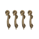 4 Solid Brass Skull Door Pull Handles 11" 28cm Gothic Skeleton Spine Drawer Cabinet Pulls Antique Vintage Style