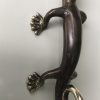 small heavy GECKO DOOR PULL 23 cm aged hollow solid pure brass vintage old style house handle 9 " gate house grab cast rustic hand made