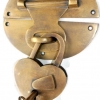 heavy HASP & STAPLE heart Padlock and KEY included WORKS 5" OVAL catch latch bronze patina