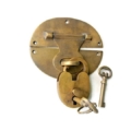 heavy HASP & STAPLE heart Padlock and KEY included WORKS 5" OVAL catch latch bronze patina