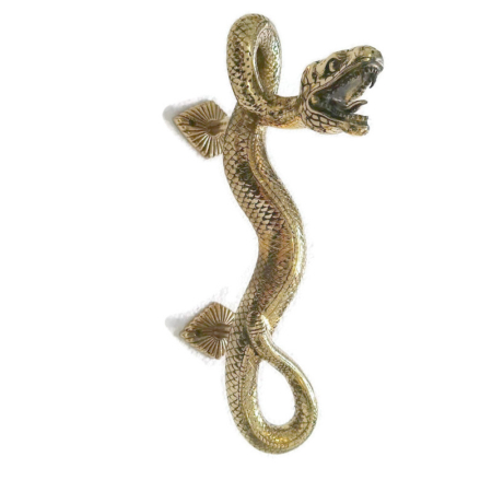 Cobra Snake Solid Brass Door Pull Handle 35cm Vintage Python House Handle Left or Right