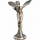 Large Silver Plated Flying Lady Statue 12” Spirit of Ecstasy Style Brass Car Mascot Sculpture Vintage Automotive Decor ROLLS ROYCE