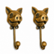 4 Large Pig Coat Hooks Solid Brass Vintage Antique Wall Hooks Pig Head Rustic Farmhouse Beach House Decor