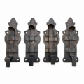 Set of 4 Solid Brass Flush Slide Bolts 4.5 Antique French Style Door Bolts Vintage Furniture Hardware Watson F6069