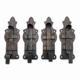 Set of 4 Solid Brass Flush Slide Bolts 4.5 Antique French Style Door Bolts Vintage Furniture Hardware Watson F6069