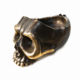 Solid Brass Skull Head Ash Tray Gothic Day of the Dead Bronze Patina 6"