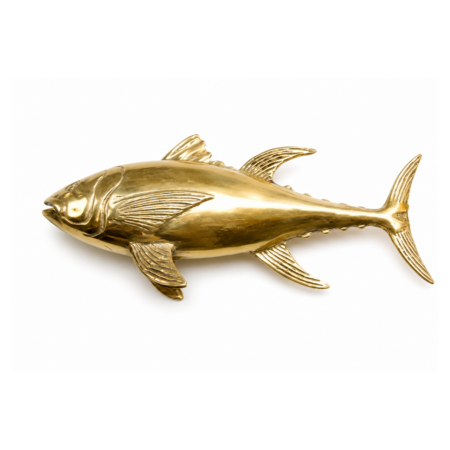 Tuna Fish Statue 23cm Solid Brass Heavy Vintage Decoration Trophy Ornament 9"