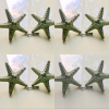 4 small 3" STAR FISH solid BRASS knobs tropical vintage old style 70 mm sea side beach green patina cabinet hardware hand made nautical (Copy)