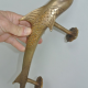 amazing large DOLPHIN handle door PULL solid brass hollow antique brass finish old aged style 37 cm house grab