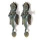2 Praying Dewi Brass Door Pull Handles – 12" Angel Wing Style Vintage Brass Grabs